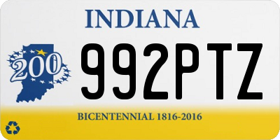 IN license plate 992PTZ