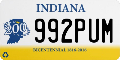 IN license plate 992PUM