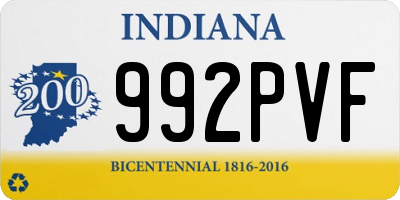 IN license plate 992PVF