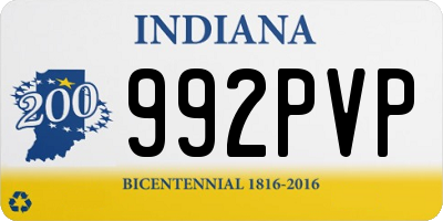 IN license plate 992PVP