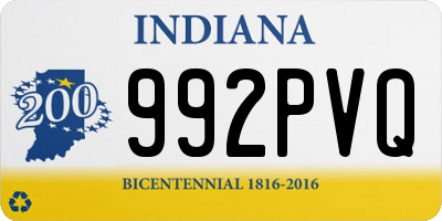 IN license plate 992PVQ