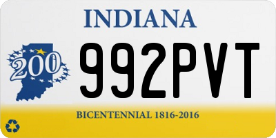 IN license plate 992PVT