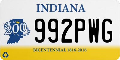 IN license plate 992PWG