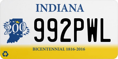 IN license plate 992PWL