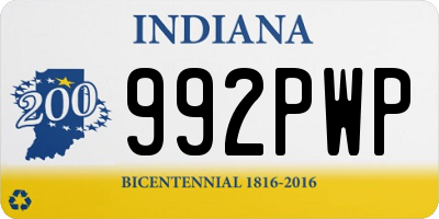 IN license plate 992PWP