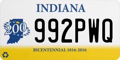 IN license plate 992PWQ