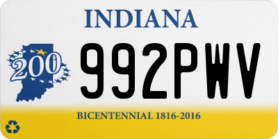 IN license plate 992PWV