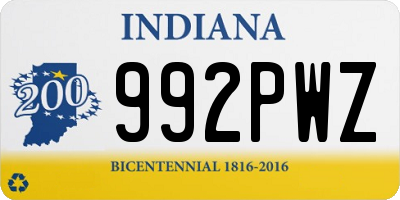 IN license plate 992PWZ