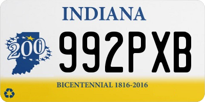 IN license plate 992PXB