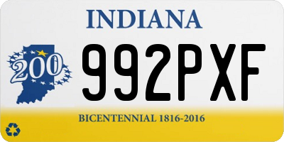 IN license plate 992PXF