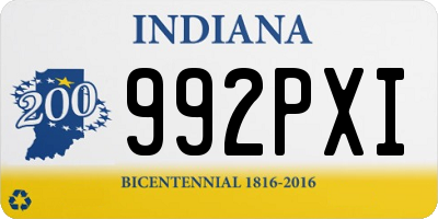 IN license plate 992PXI