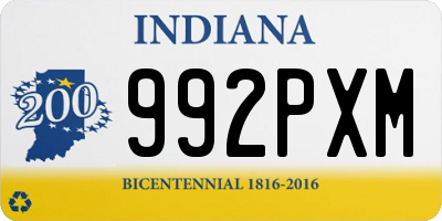 IN license plate 992PXM