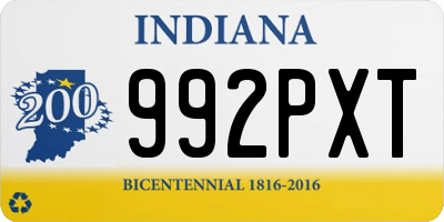 IN license plate 992PXT