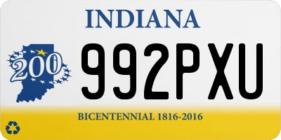 IN license plate 992PXU