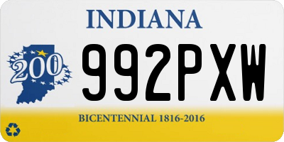 IN license plate 992PXW