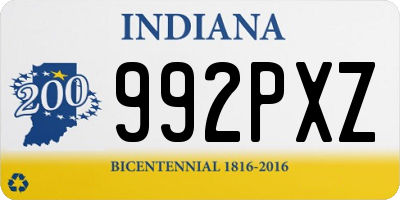 IN license plate 992PXZ