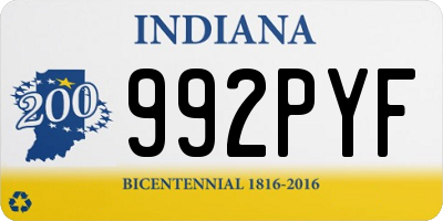 IN license plate 992PYF