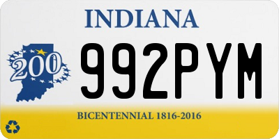 IN license plate 992PYM