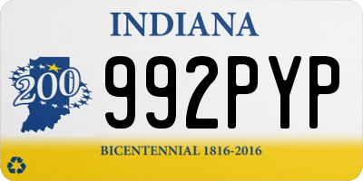 IN license plate 992PYP