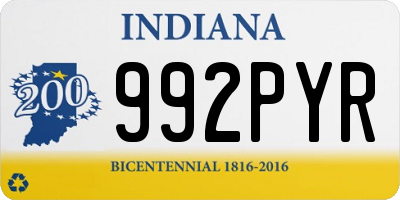 IN license plate 992PYR