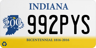 IN license plate 992PYS