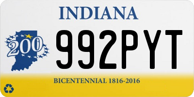 IN license plate 992PYT