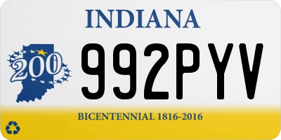 IN license plate 992PYV