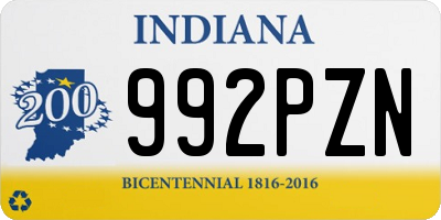 IN license plate 992PZN