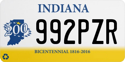 IN license plate 992PZR