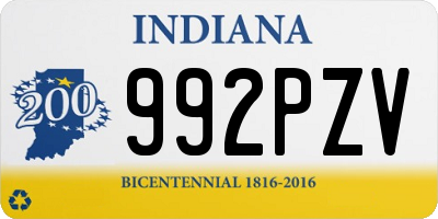 IN license plate 992PZV