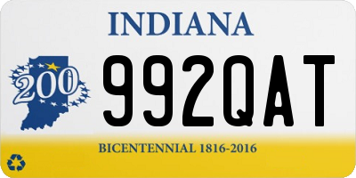 IN license plate 992QAT