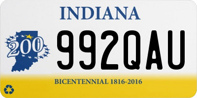 IN license plate 992QAU