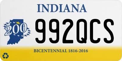 IN license plate 992QCS