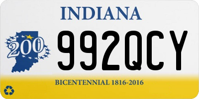 IN license plate 992QCY