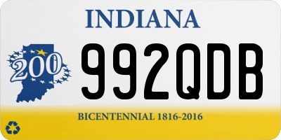 IN license plate 992QDB