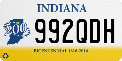 IN license plate 992QDH