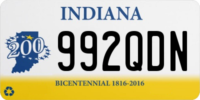 IN license plate 992QDN