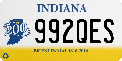 IN license plate 992QES