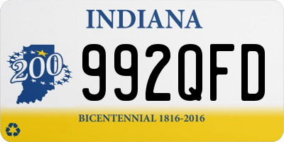 IN license plate 992QFD