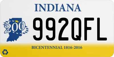 IN license plate 992QFL