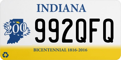 IN license plate 992QFQ