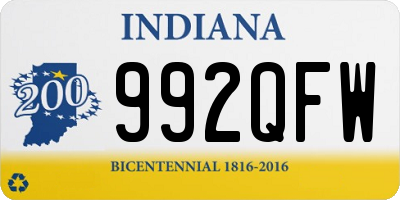 IN license plate 992QFW