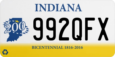 IN license plate 992QFX