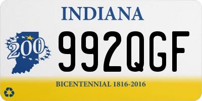 IN license plate 992QGF