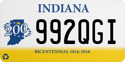 IN license plate 992QGI