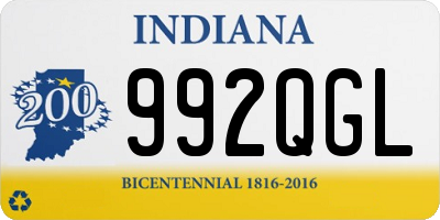 IN license plate 992QGL