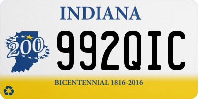 IN license plate 992QIC