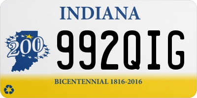 IN license plate 992QIG