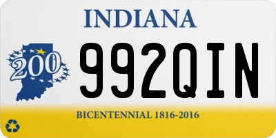 IN license plate 992QIN