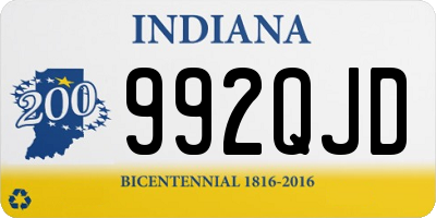 IN license plate 992QJD